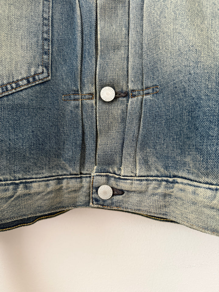 Distressed Lined Denim Jacket
