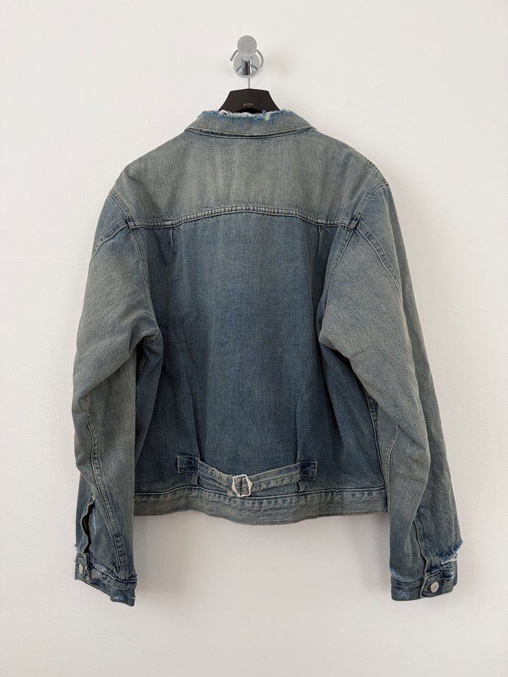 Distressed Lined Denim Jacket