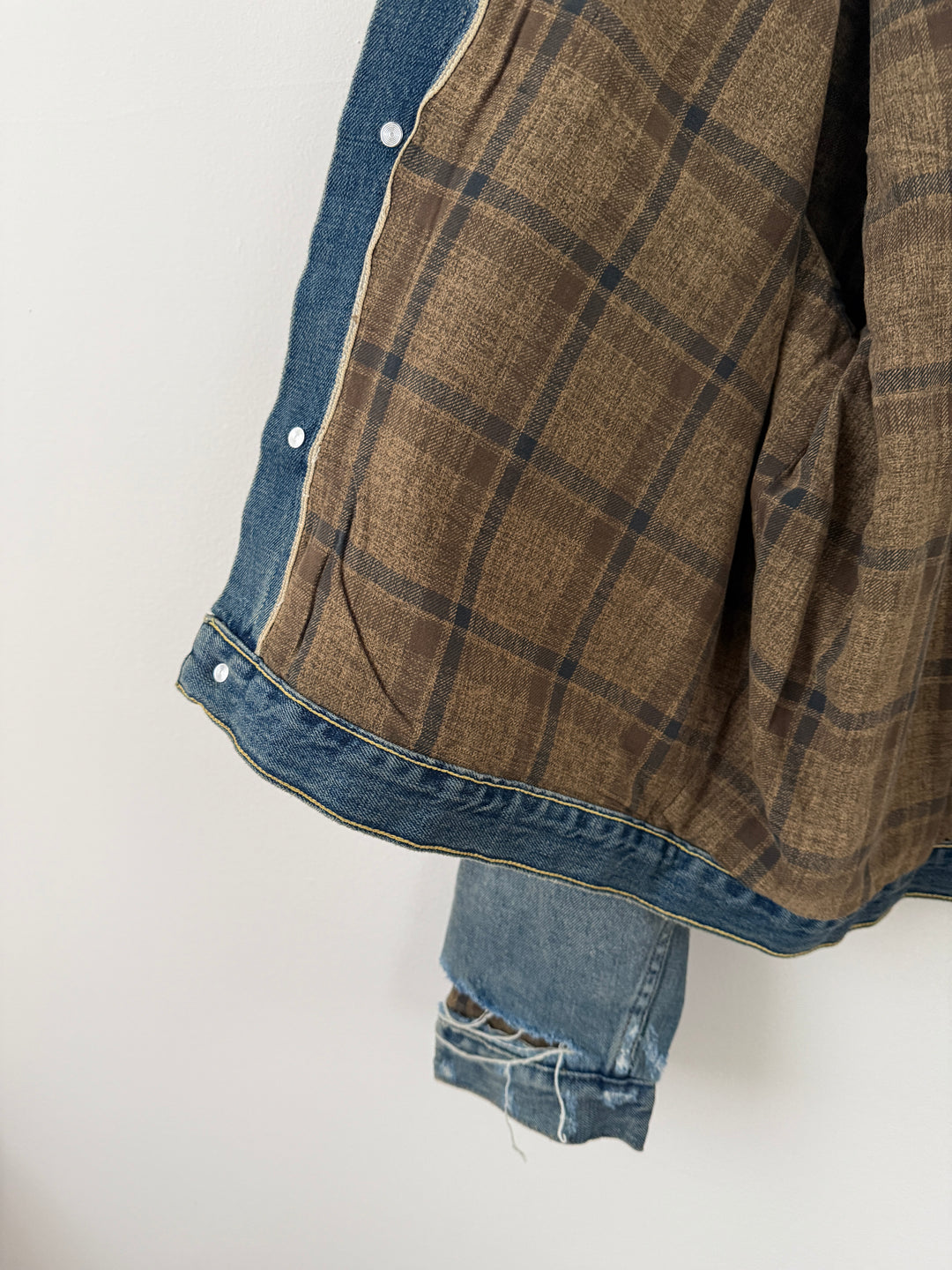 Distressed Lined Denim Jacket