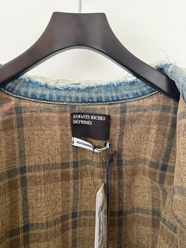 Distressed Lined Denim Jacket
