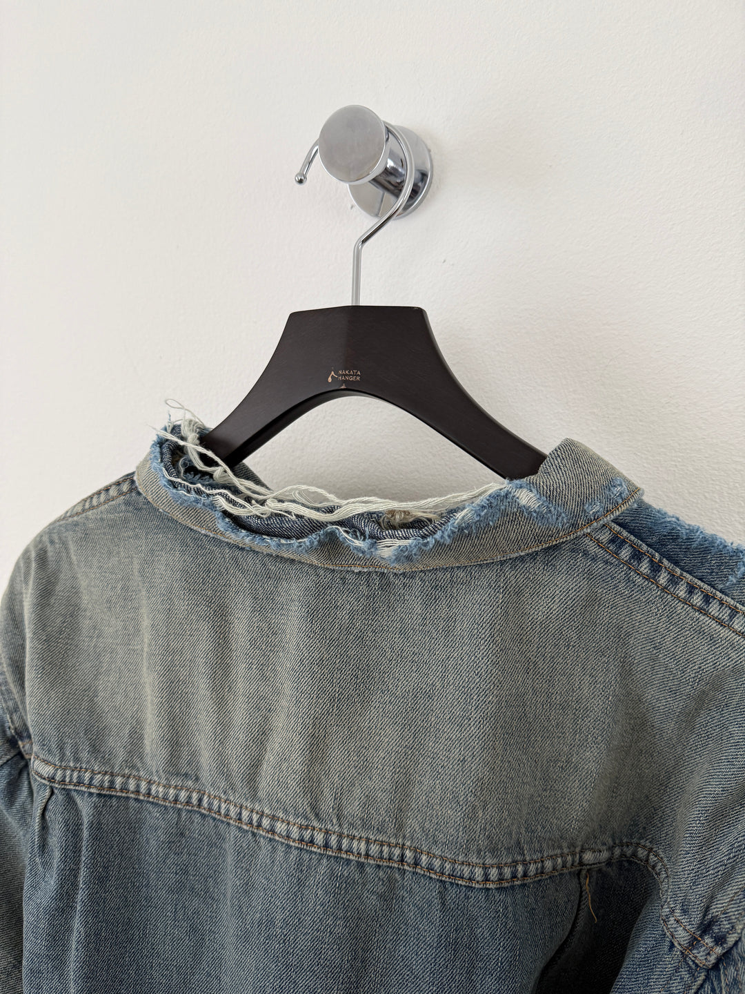 Distressed Lined Denim Jacket