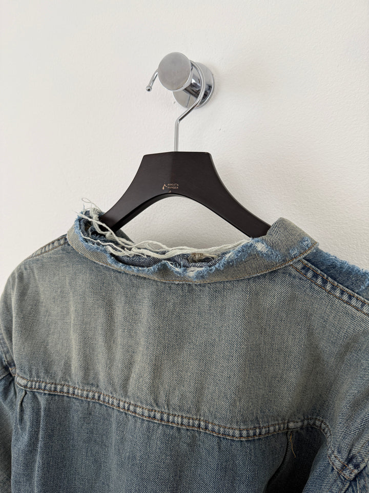 Distressed Lined Denim Jacket