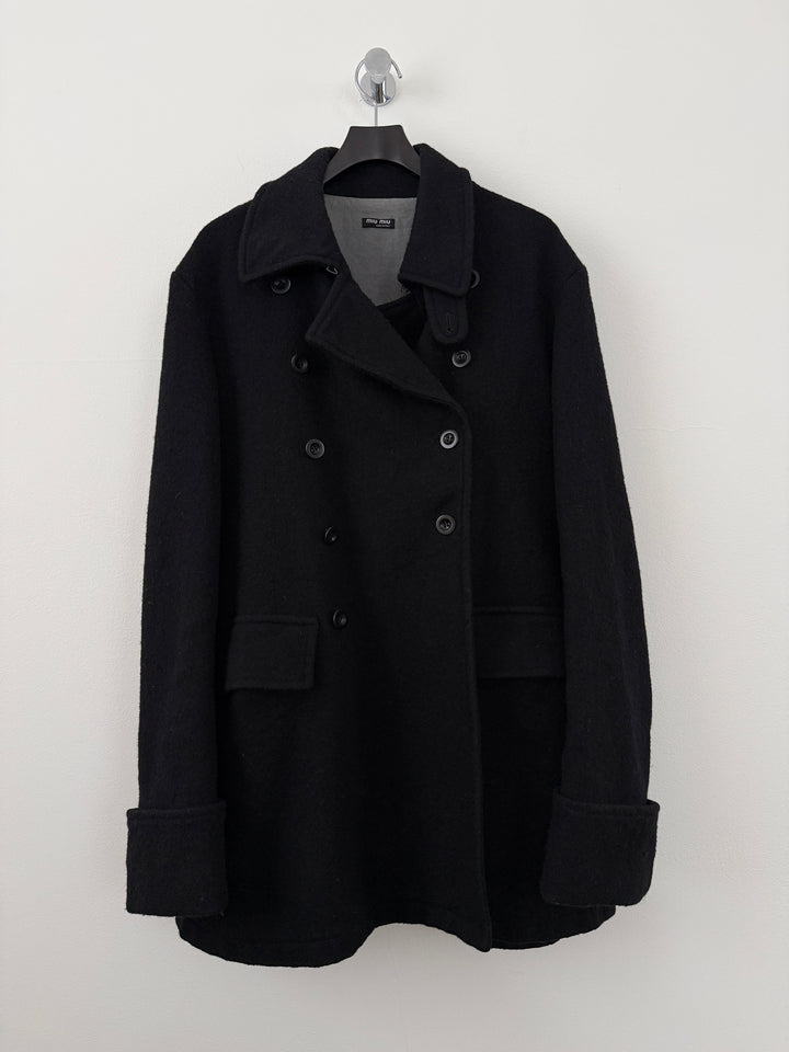 Wool Military Double Breasted Overcoat