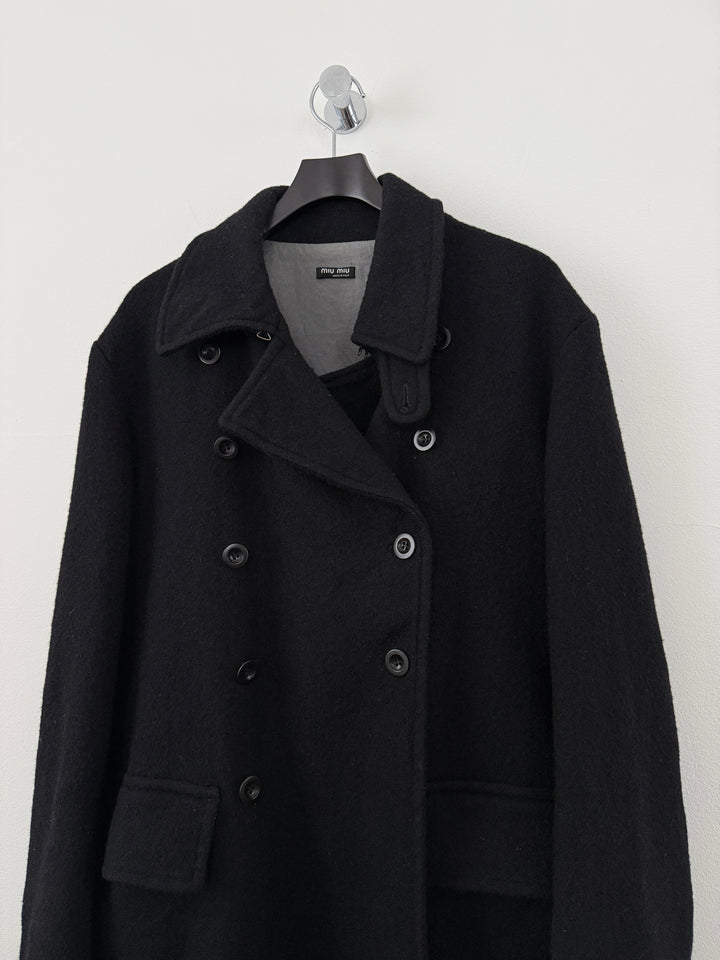Wool Military Double Breasted Overcoat