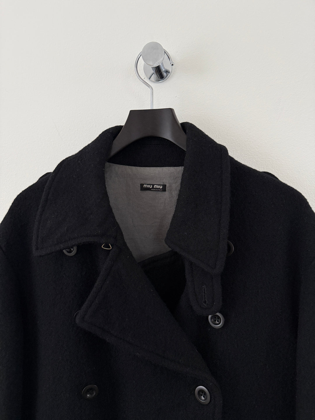 Wool Military Double Breasted Overcoat