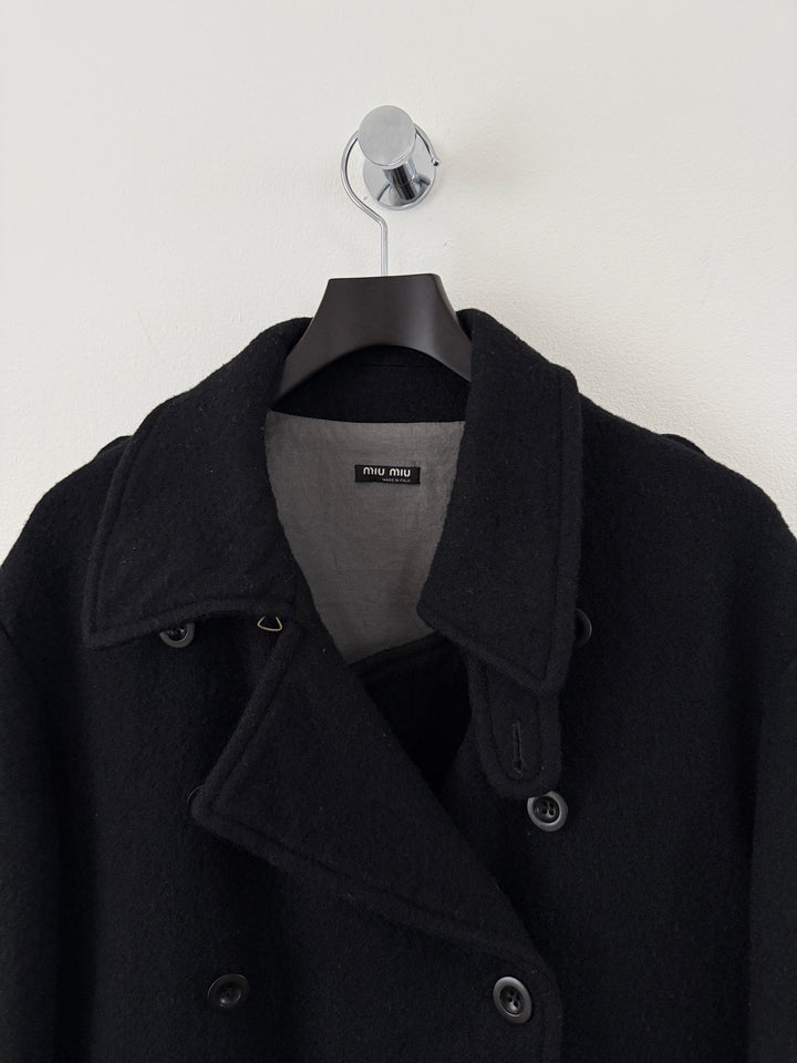 Wool Military Double Breasted Overcoat