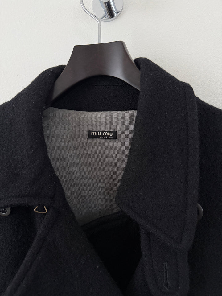 Wool Military Double Breasted Overcoat