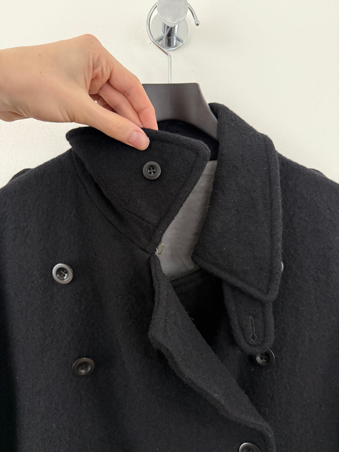 Wool Military Double Breasted Overcoat