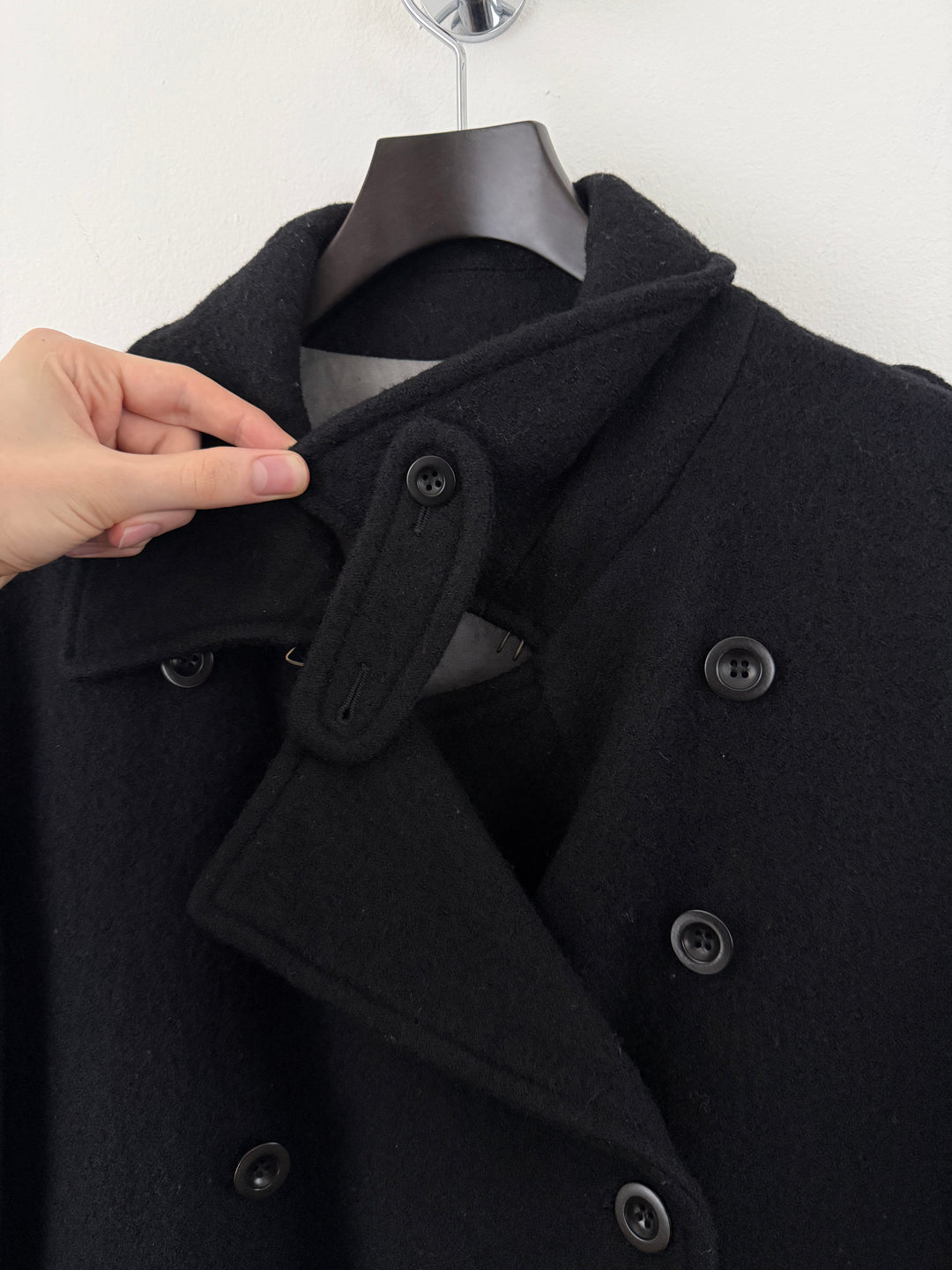 Wool Military Double Breasted Overcoat