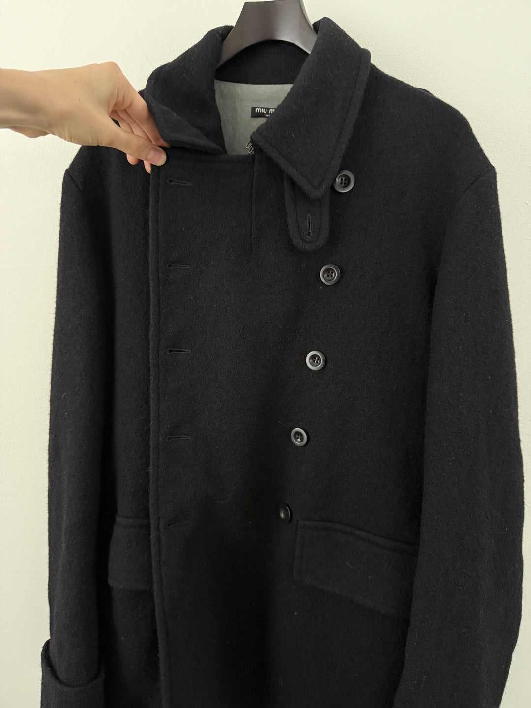 Wool Military Double Breasted Overcoat