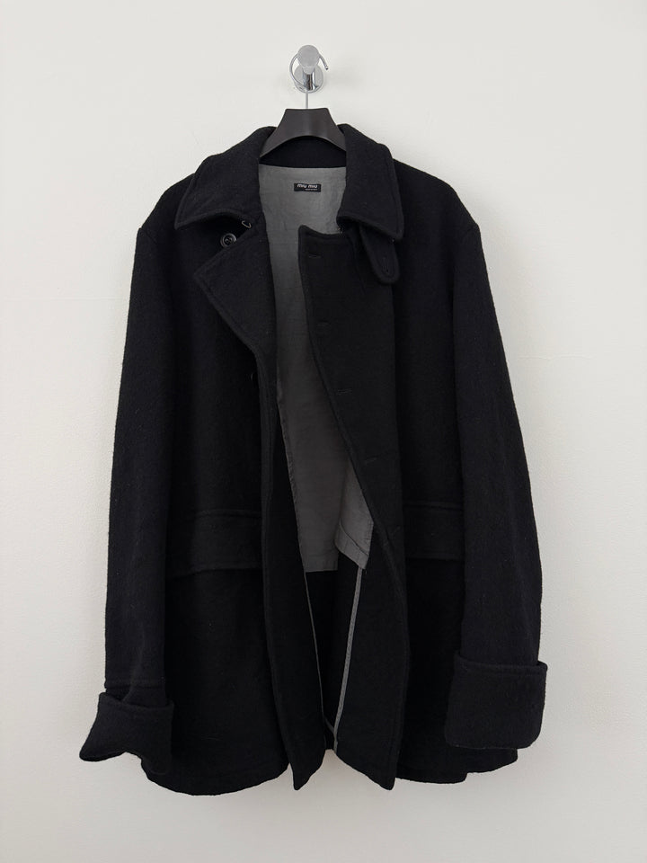 Wool Military Double Breasted Overcoat