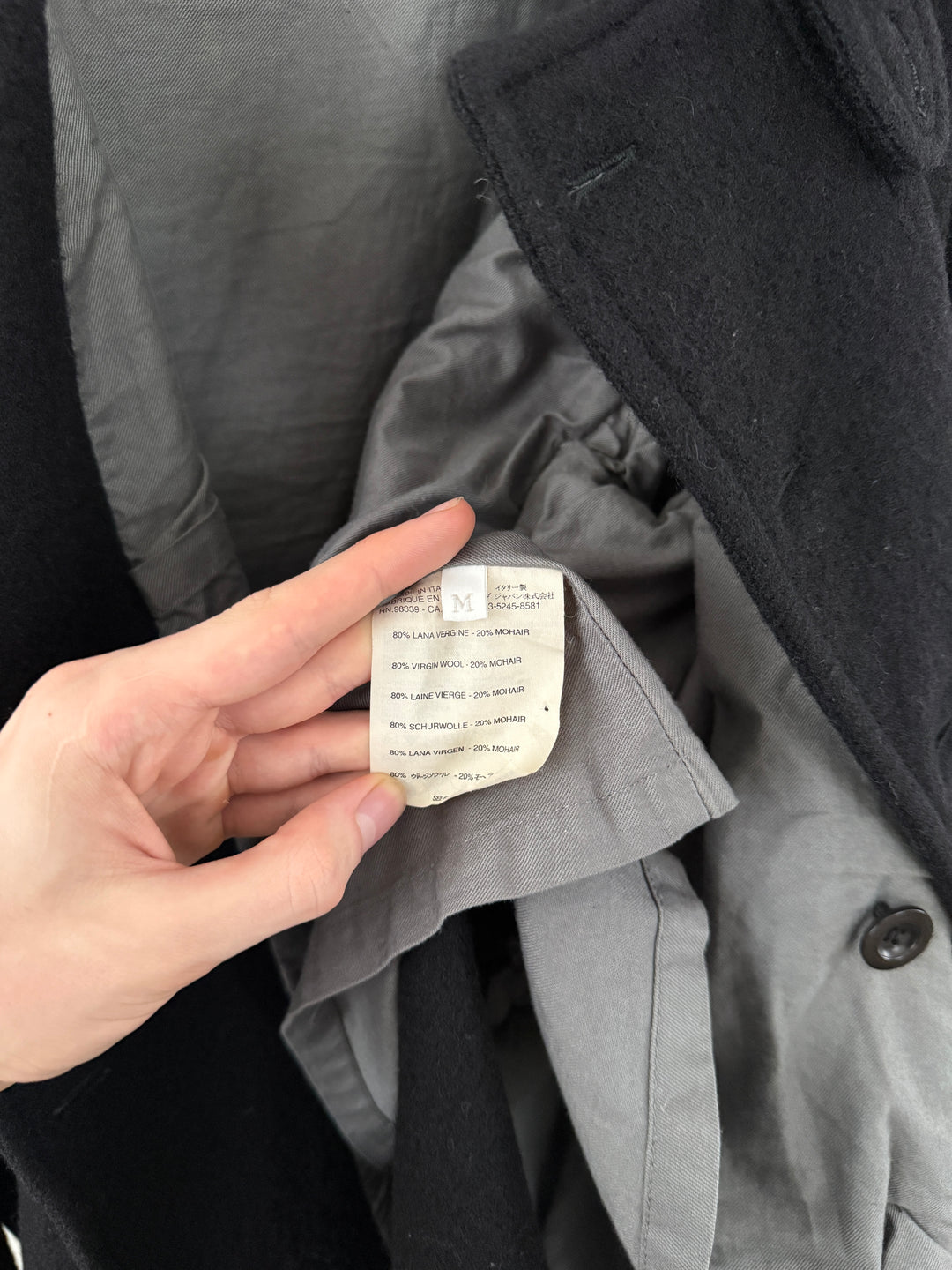 Wool Military Double Breasted Overcoat