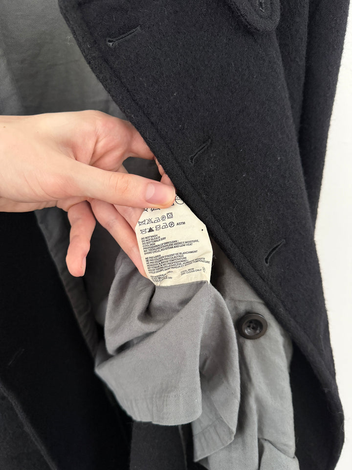 Wool Military Double Breasted Overcoat