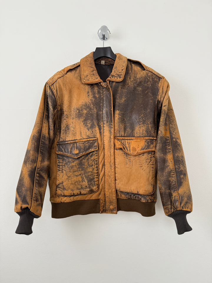 Leather Bomber Jacket