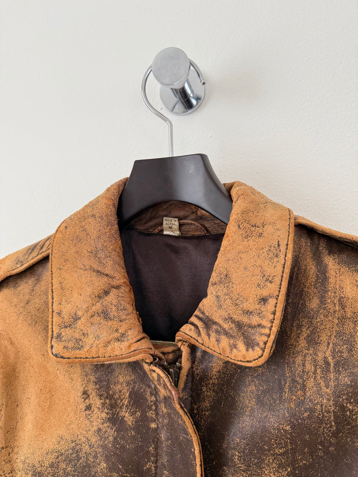 Leather Bomber Jacket