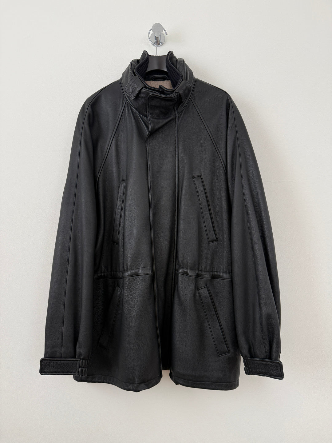 Leather Cashmere Lined Jacket