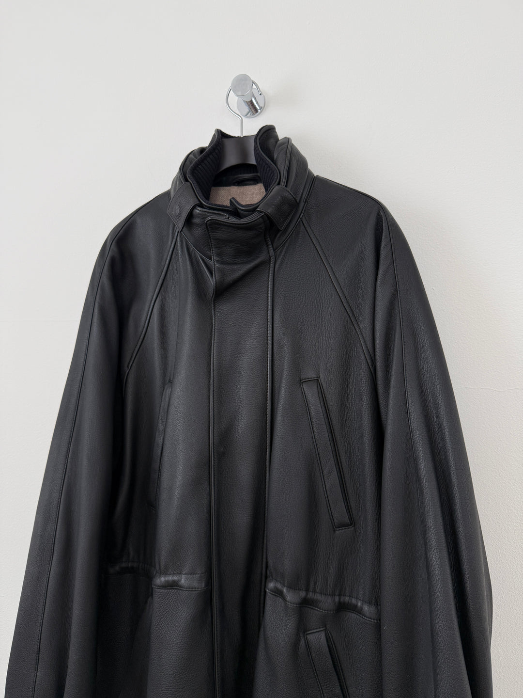 Leather Cashmere Lined Jacket