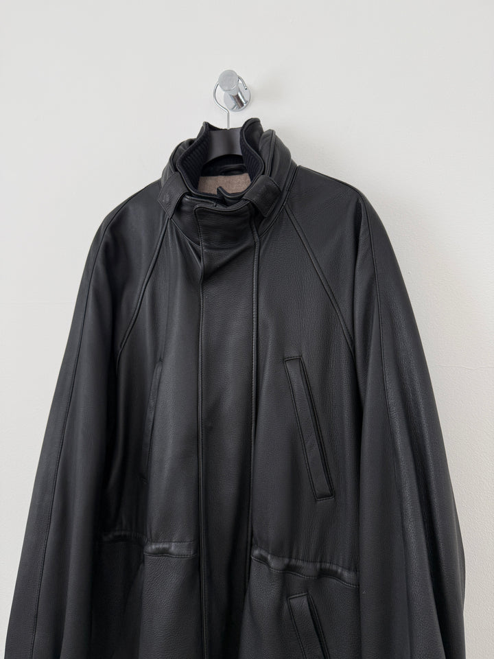 Leather Cashmere Lined Jacket