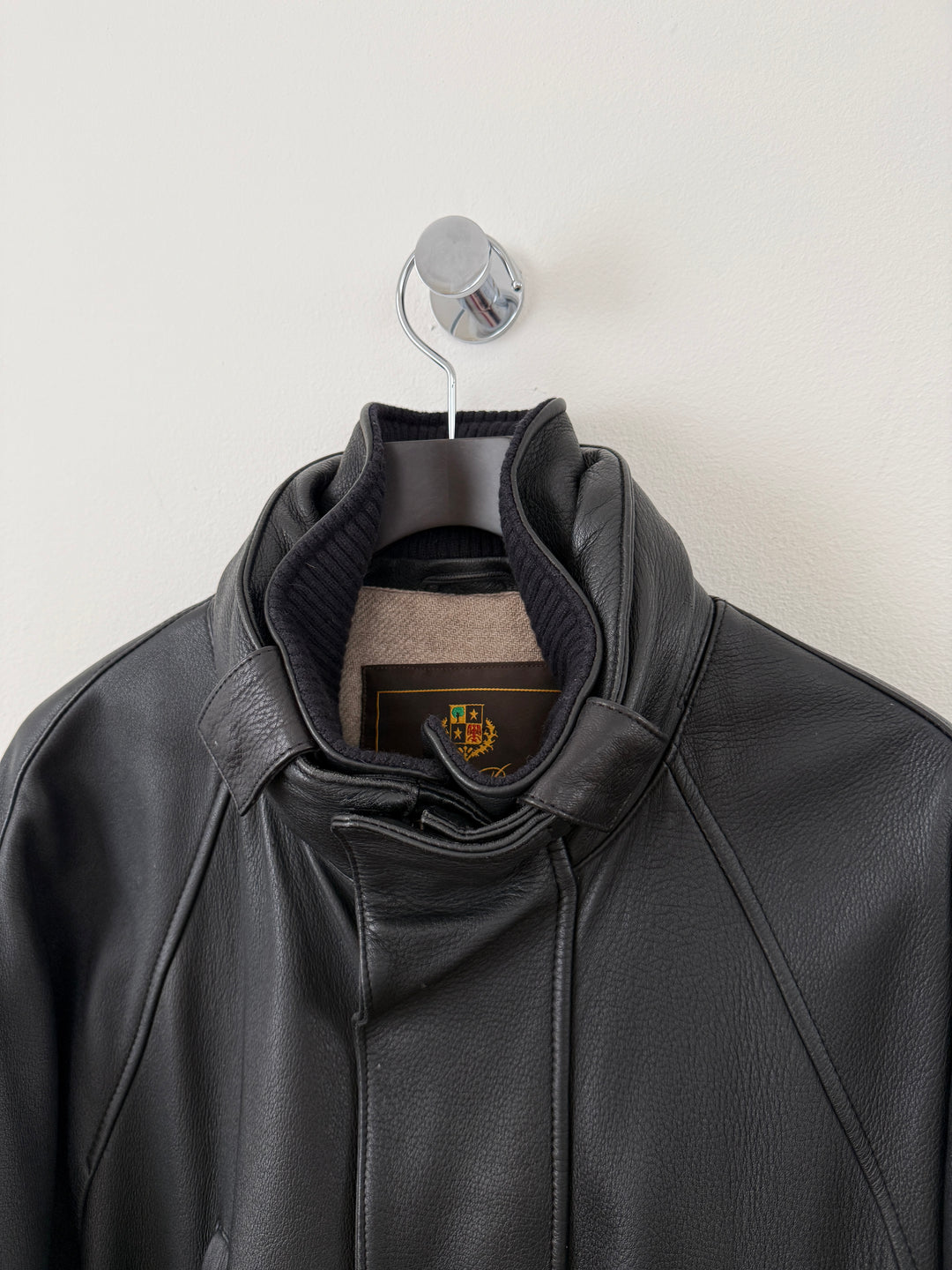 Leather Cashmere Lined Jacket