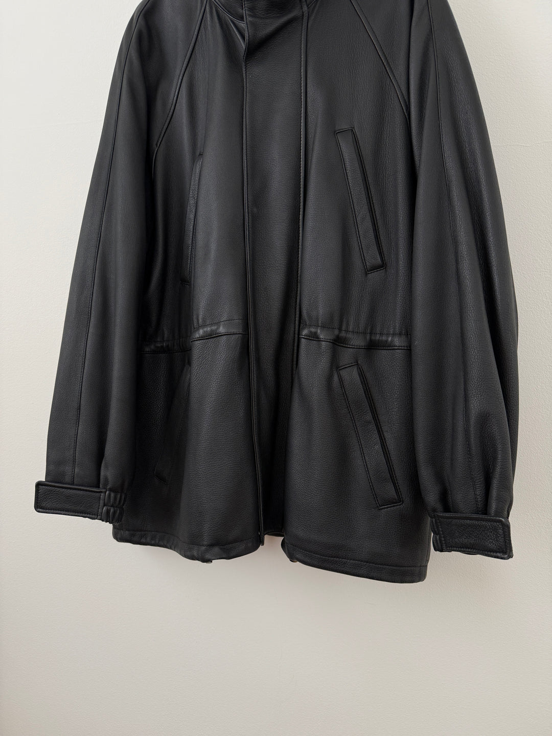Leather Cashmere Lined Jacket