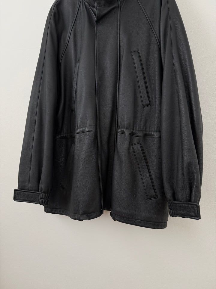 Leather Cashmere Lined Jacket