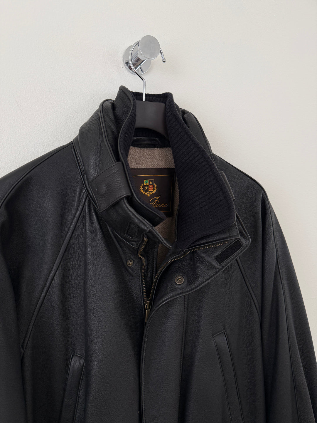 Leather Cashmere Lined Jacket