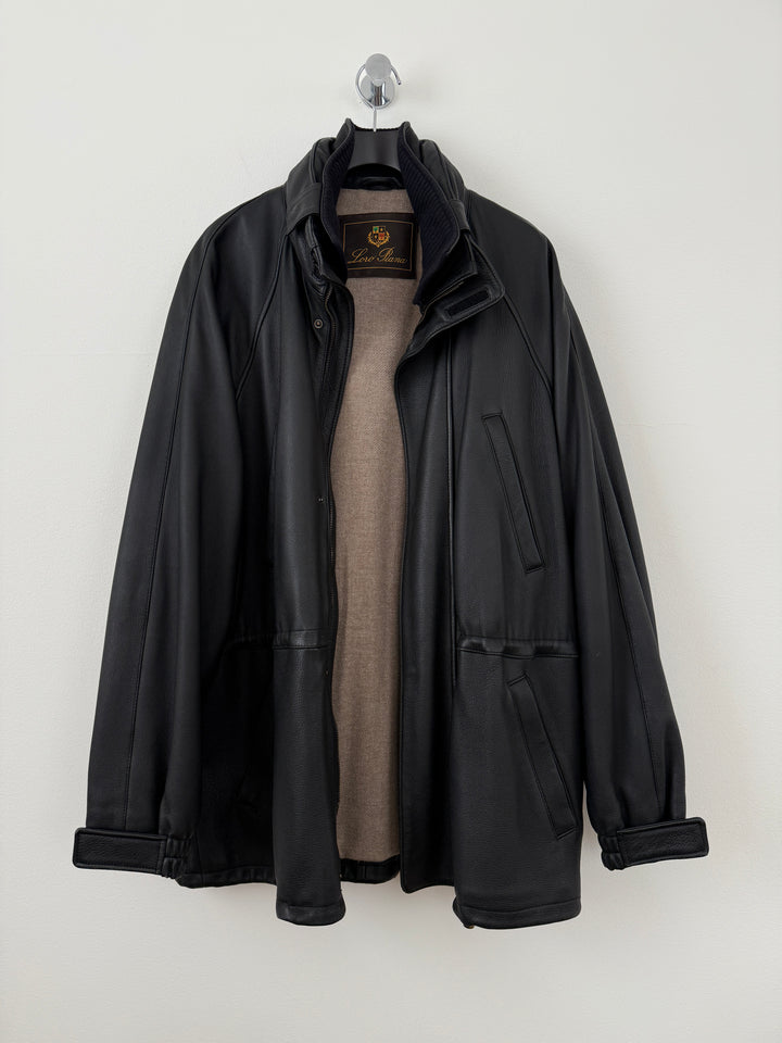 Leather Cashmere Lined Jacket