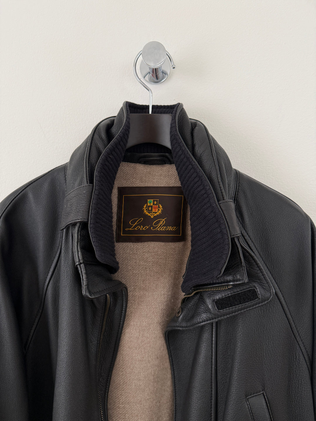 Leather Cashmere Lined Jacket