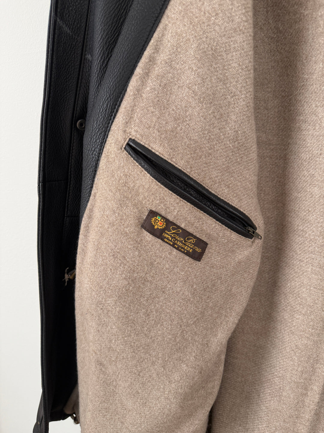 Leather Cashmere Lined Jacket