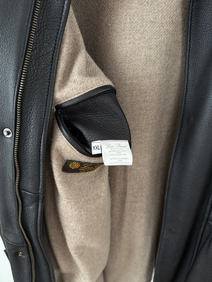 Leather Cashmere Lined Jacket