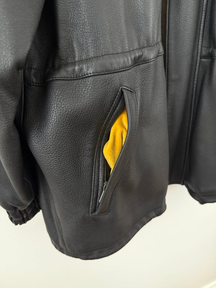 Leather Cashmere Lined Jacket