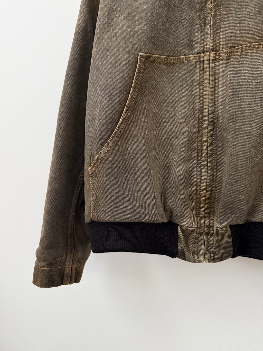 MM6 Brown Denim Hooded Zip-Up Jacket