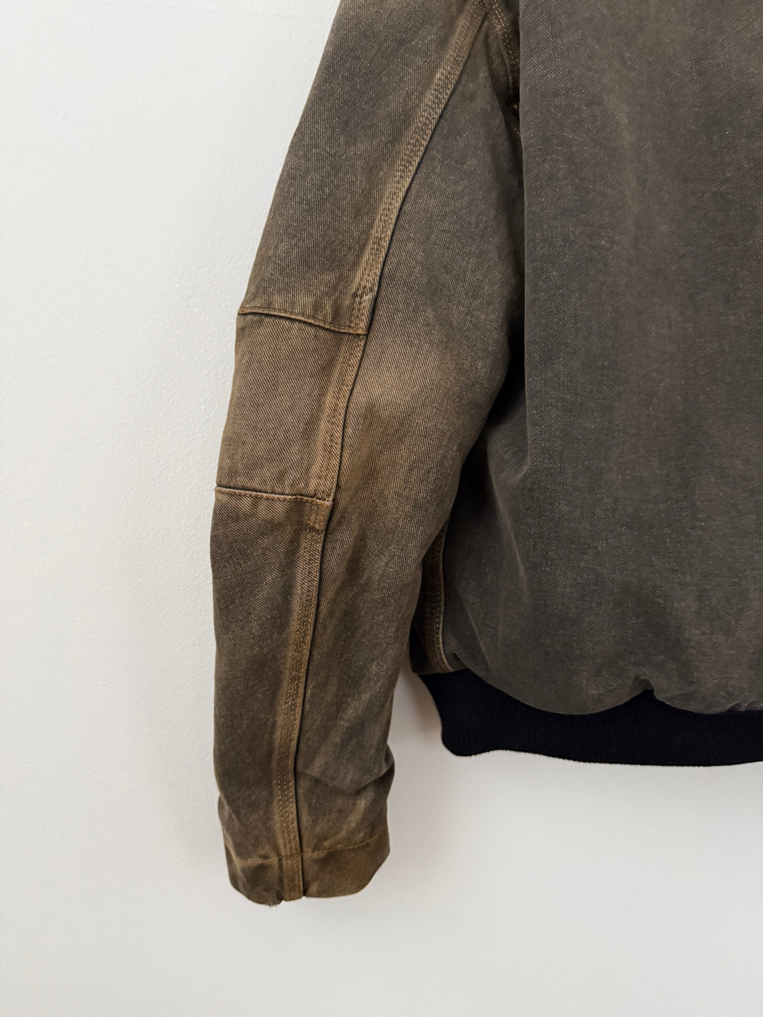 MM6 Brown Denim Hooded Zip-Up Jacket