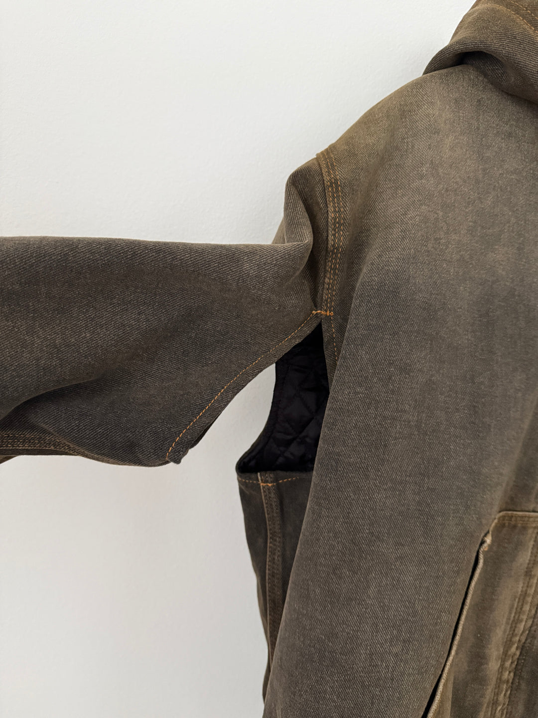 MM6 Brown Denim Hooded Zip-Up Jacket