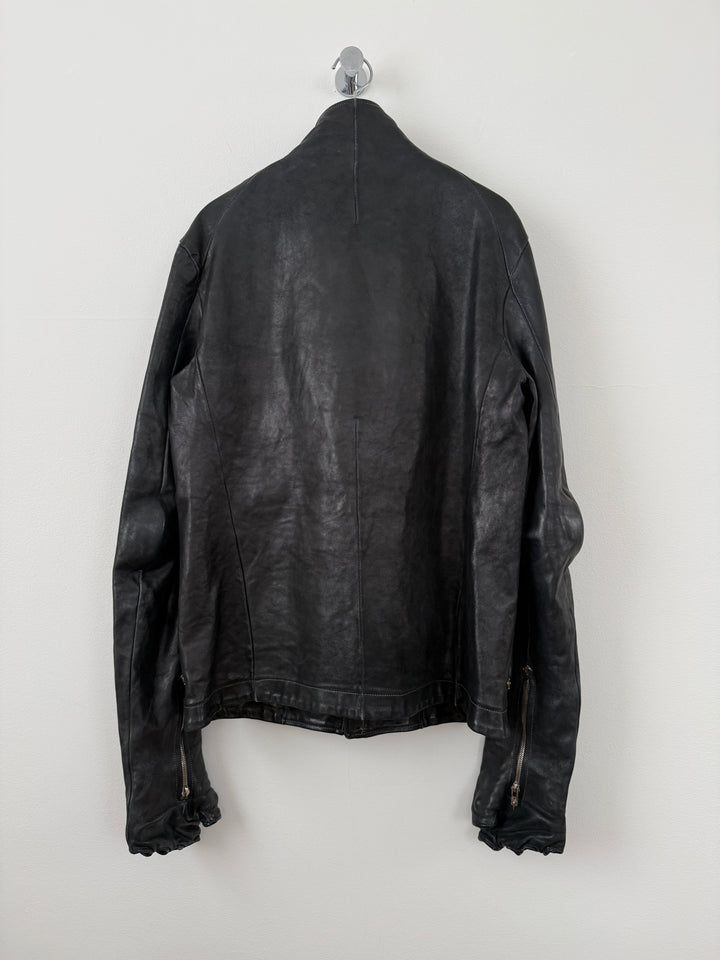 Horse Leather Concealed Prosthetic Gloved Jacket