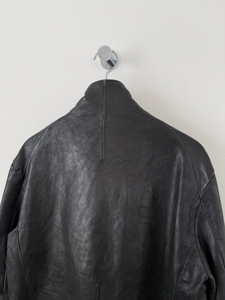 Horse Leather Concealed Prosthetic Gloved Jacket
