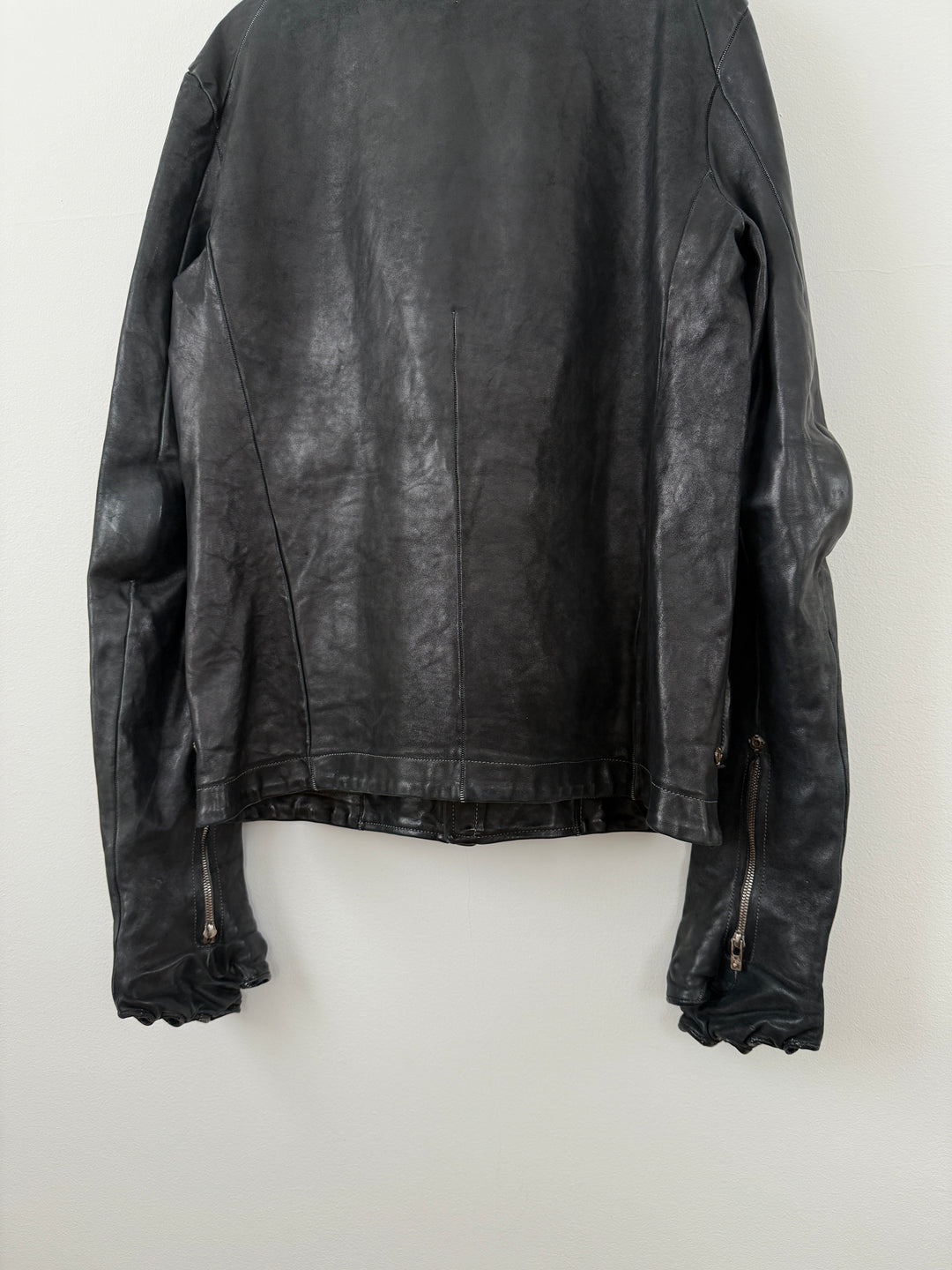 Horse Leather Concealed Prosthetic Gloved Jacket