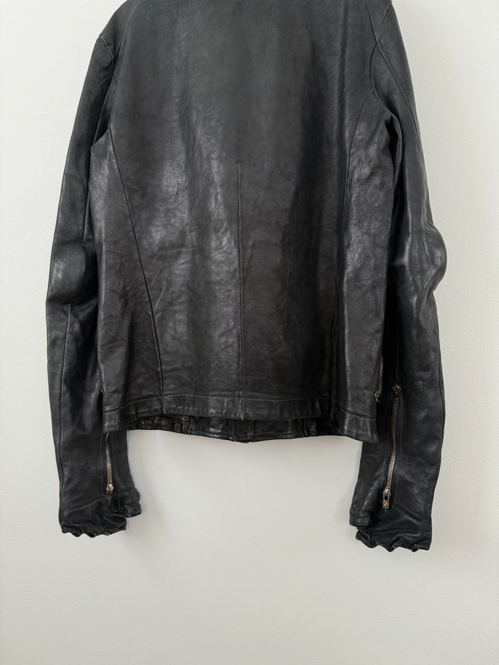 Horse Leather Concealed Prosthetic Gloved Jacket