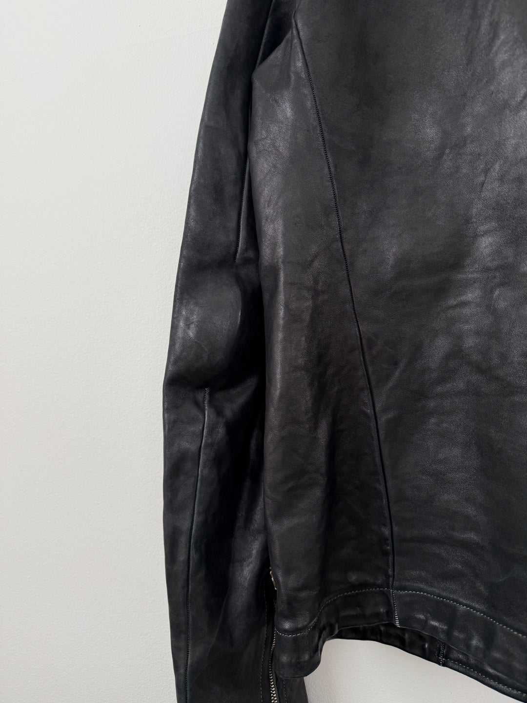 Horse Leather Concealed Prosthetic Gloved Jacket