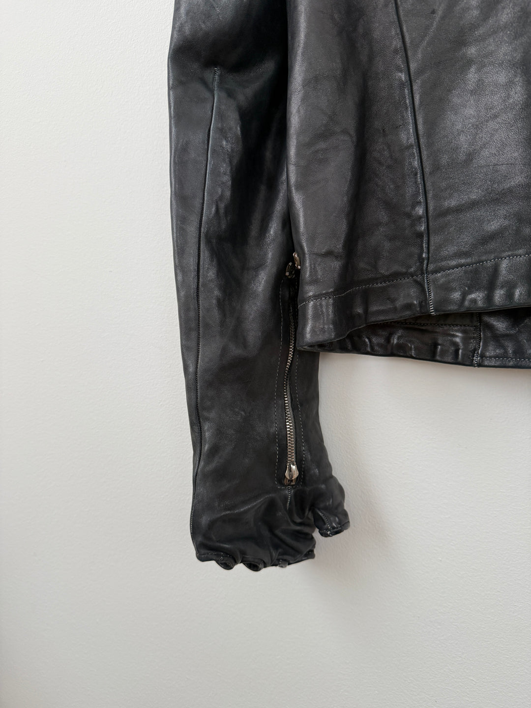 Horse Leather Concealed Prosthetic Gloved Jacket
