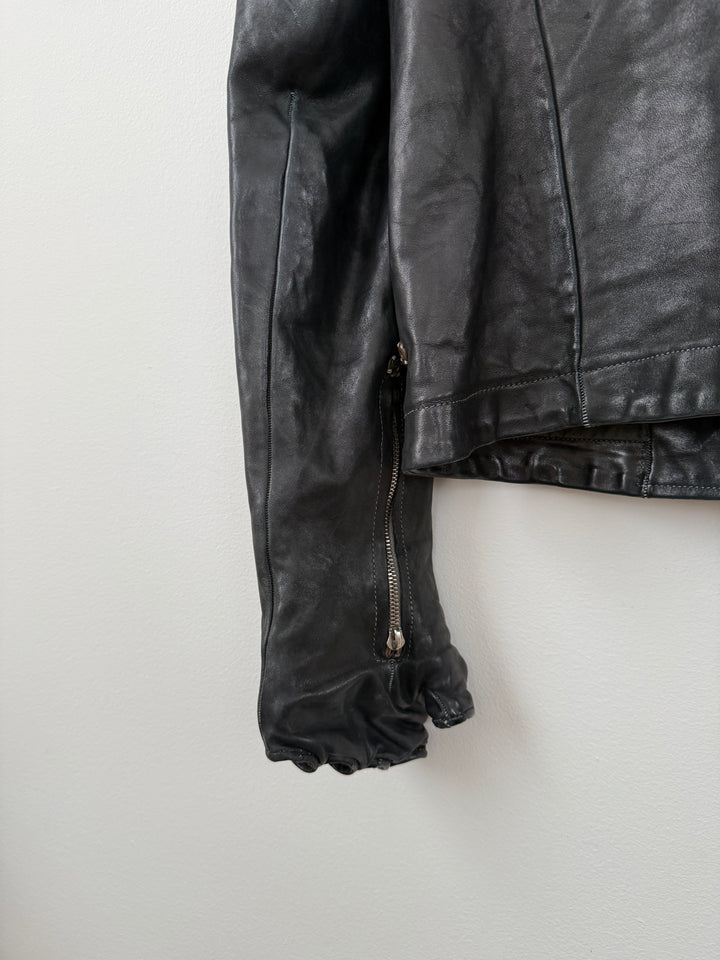 Horse Leather Concealed Prosthetic Gloved Jacket