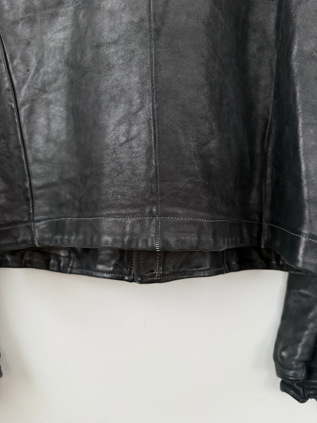 Horse Leather Concealed Prosthetic Gloved Jacket