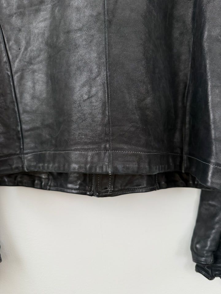Horse Leather Concealed Prosthetic Gloved Jacket
