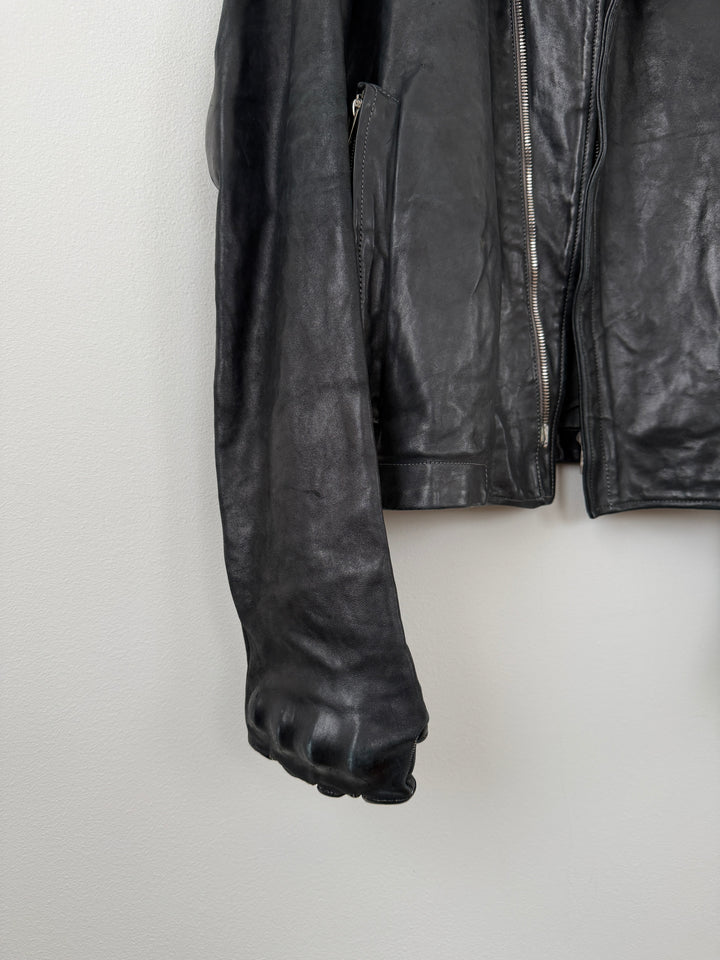 Horse Leather Concealed Prosthetic Gloved Jacket