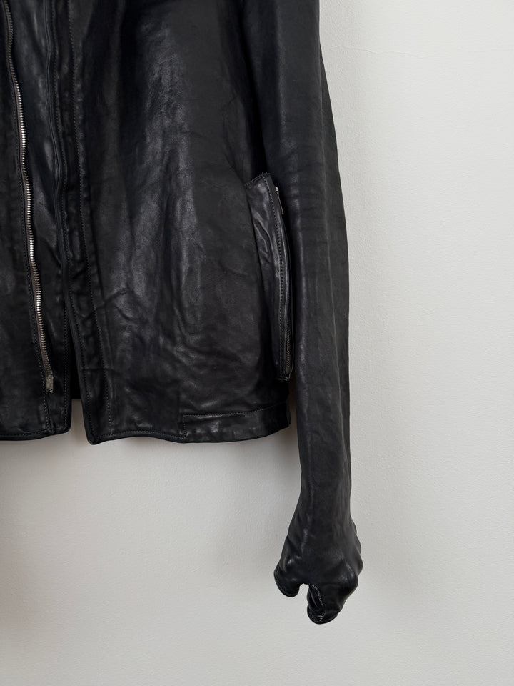 Horse Leather Concealed Prosthetic Gloved Jacket