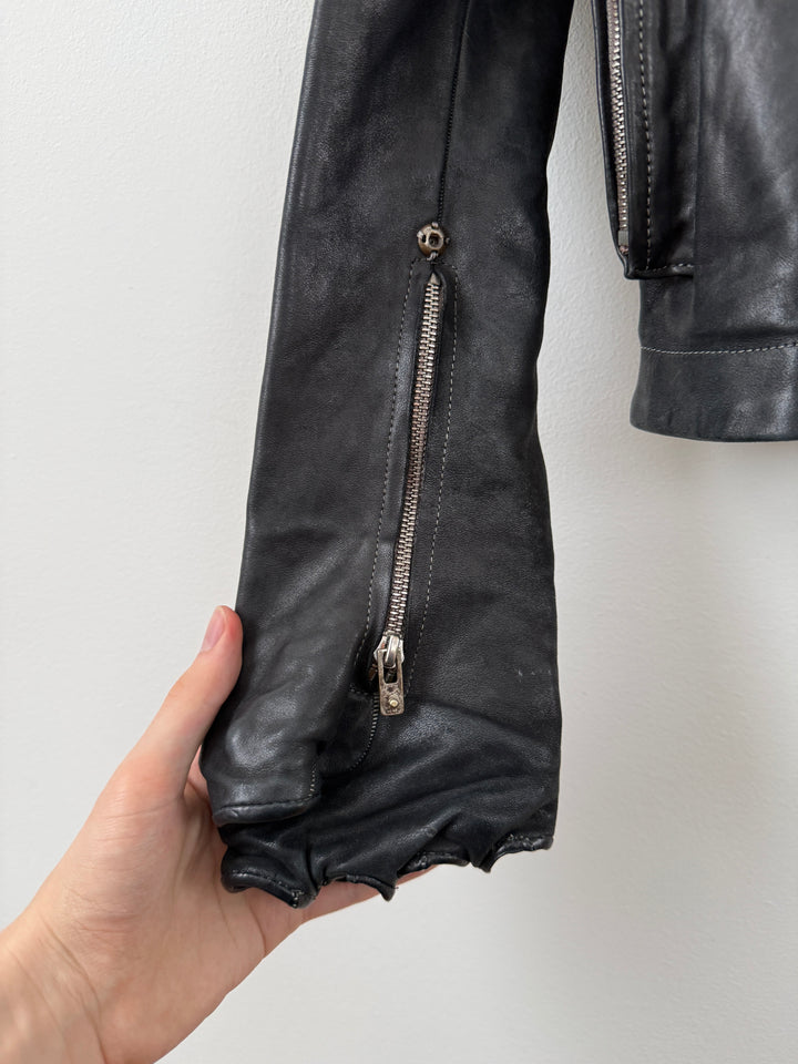 Horse Leather Concealed Prosthetic Gloved Jacket