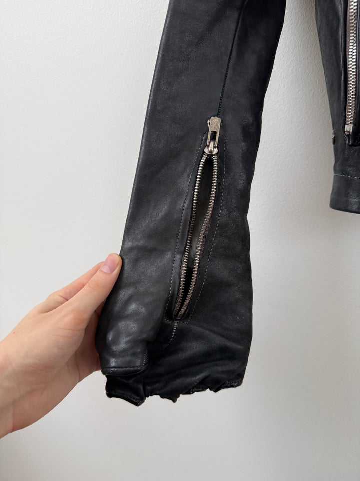 Horse Leather Concealed Prosthetic Gloved Jacket