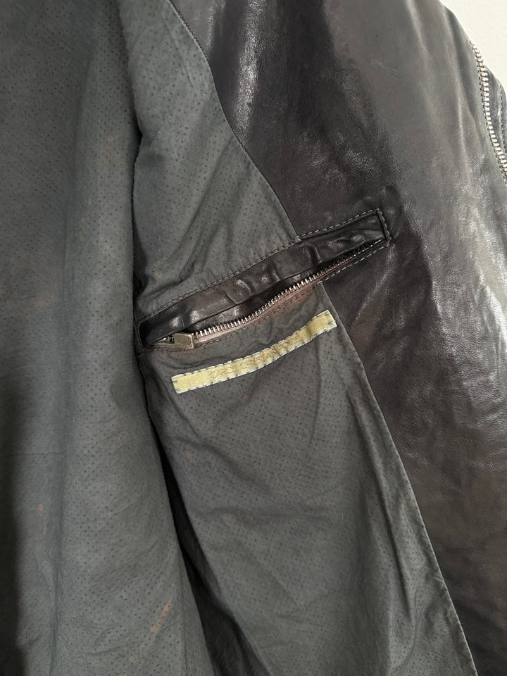Horse Leather Concealed Prosthetic Gloved Jacket