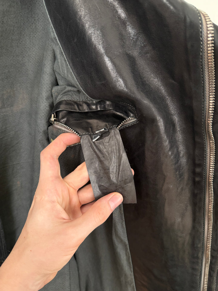 Horse Leather Concealed Prosthetic Gloved Jacket