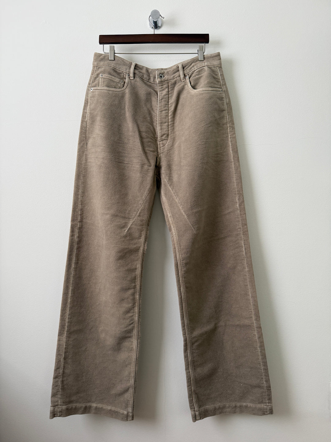 Geth Wide-Leg Brushed-Cotton Trousers